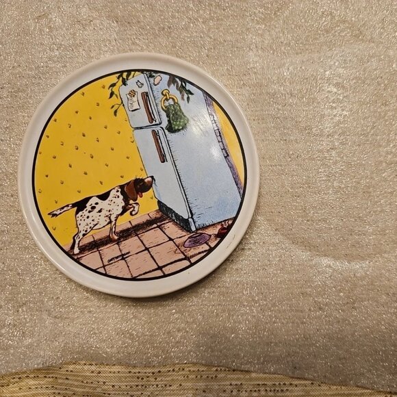 Gary Patterson Clay Design Dog Lovers Coasters w/Non-Slip Bottom-Lot of 4 - Picture 4 of 7